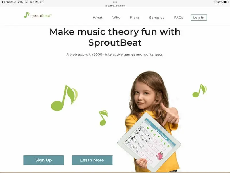 SproutBeat web-based music games